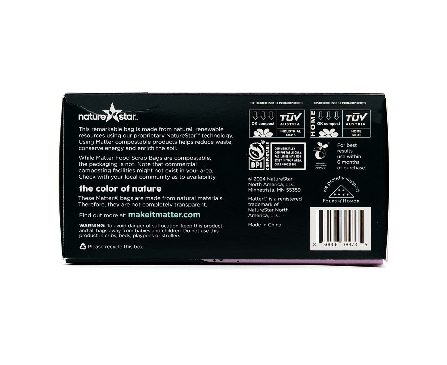 Matter Compostable Food Scrap 3-Gallon Bags - 25 Count