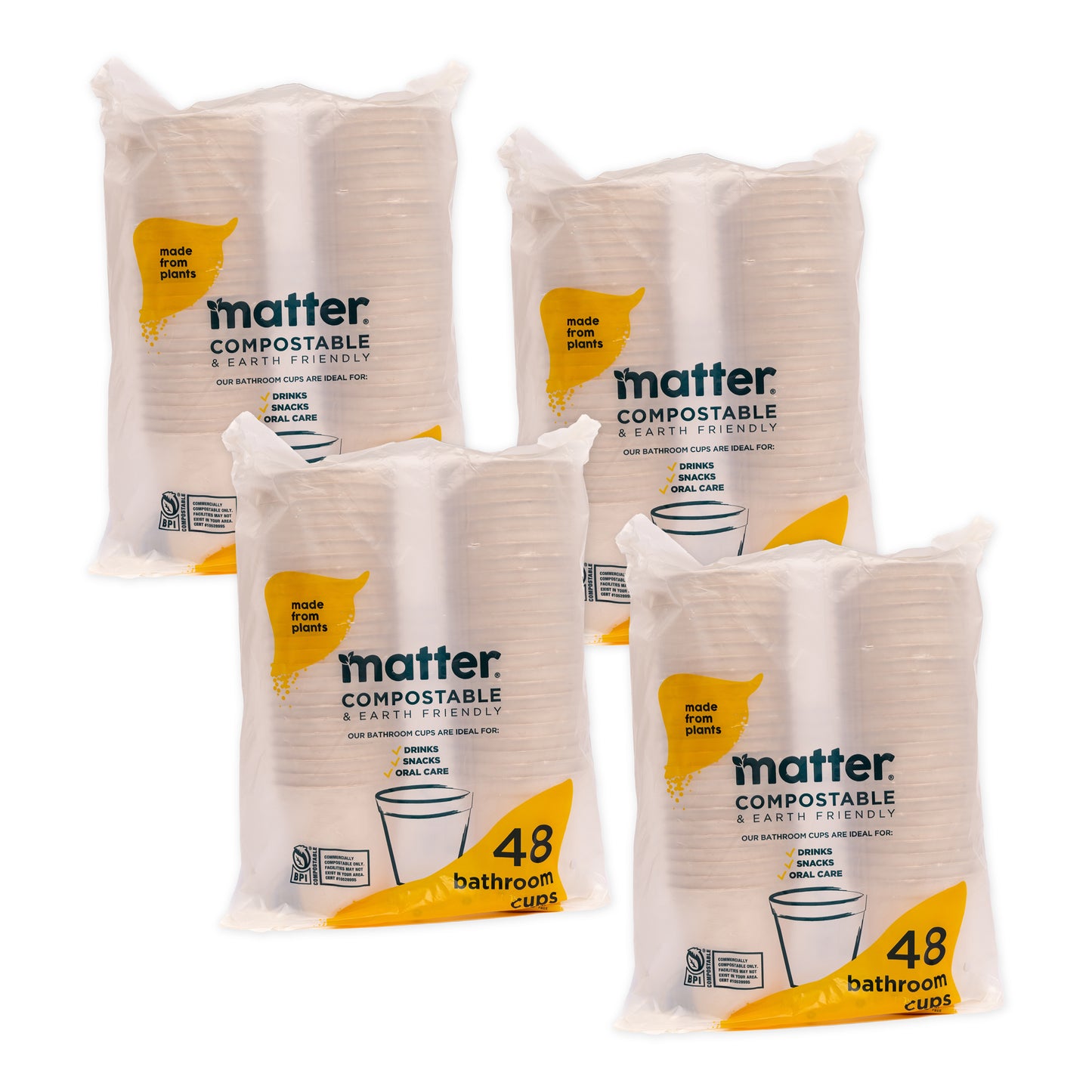 Matter Compostable Bathroom 3oz Cups - 4 Pack