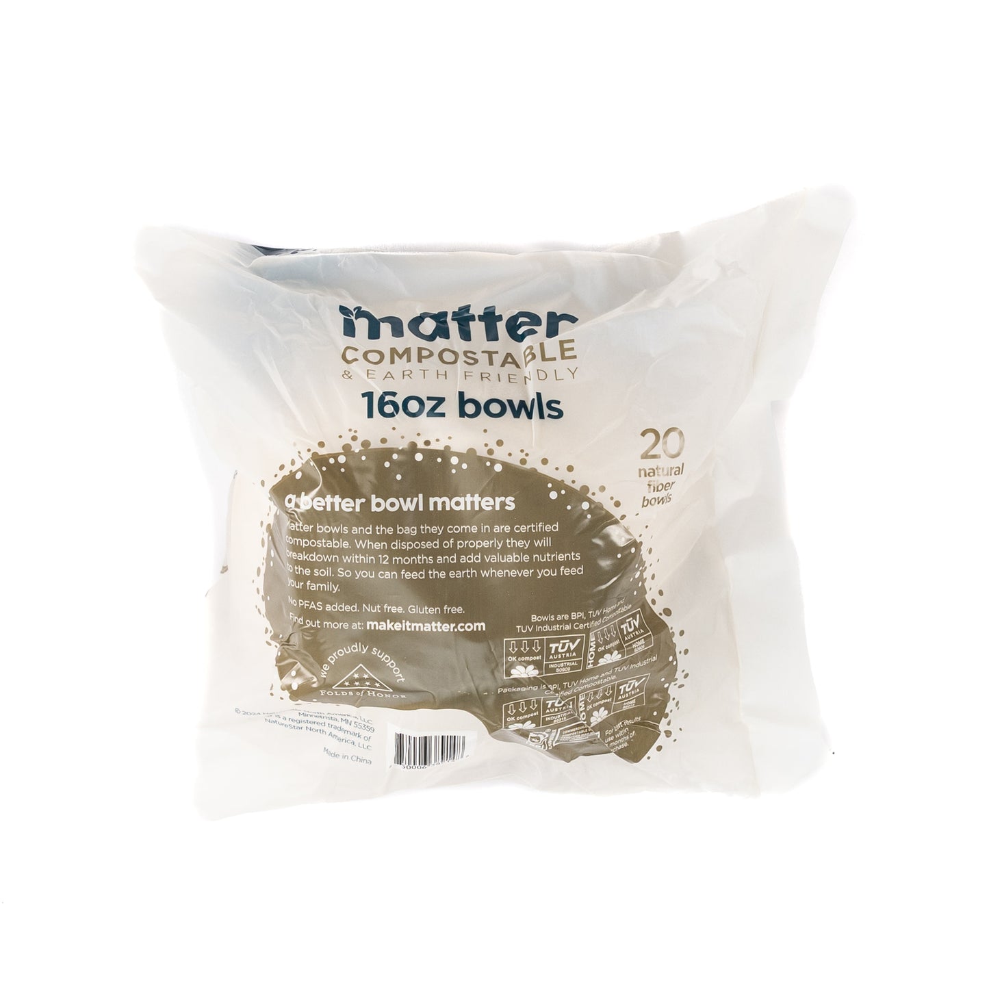 Matter Compostable 16oz Bowls - 20 Count - 4 Pack