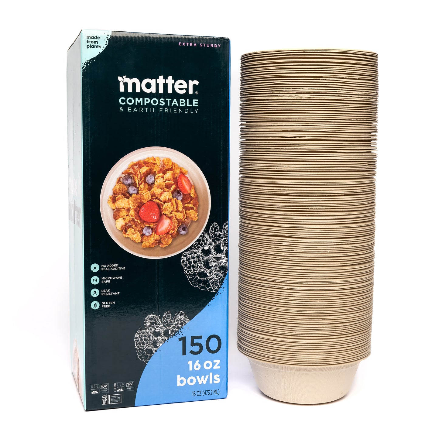 Matter Compostable 16oz Bowls - 150 Count
