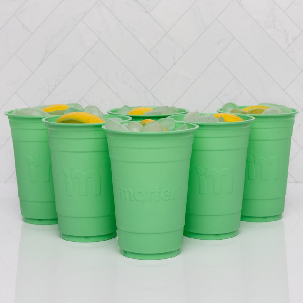 Matter Compostable Party CompostCups Seafoam Green 18oz - 288 Count