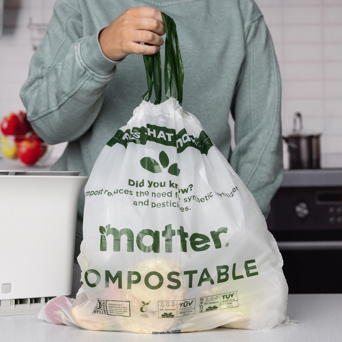 Matter Compostable Food Scrap 3-Gallon Bags - 25 Count