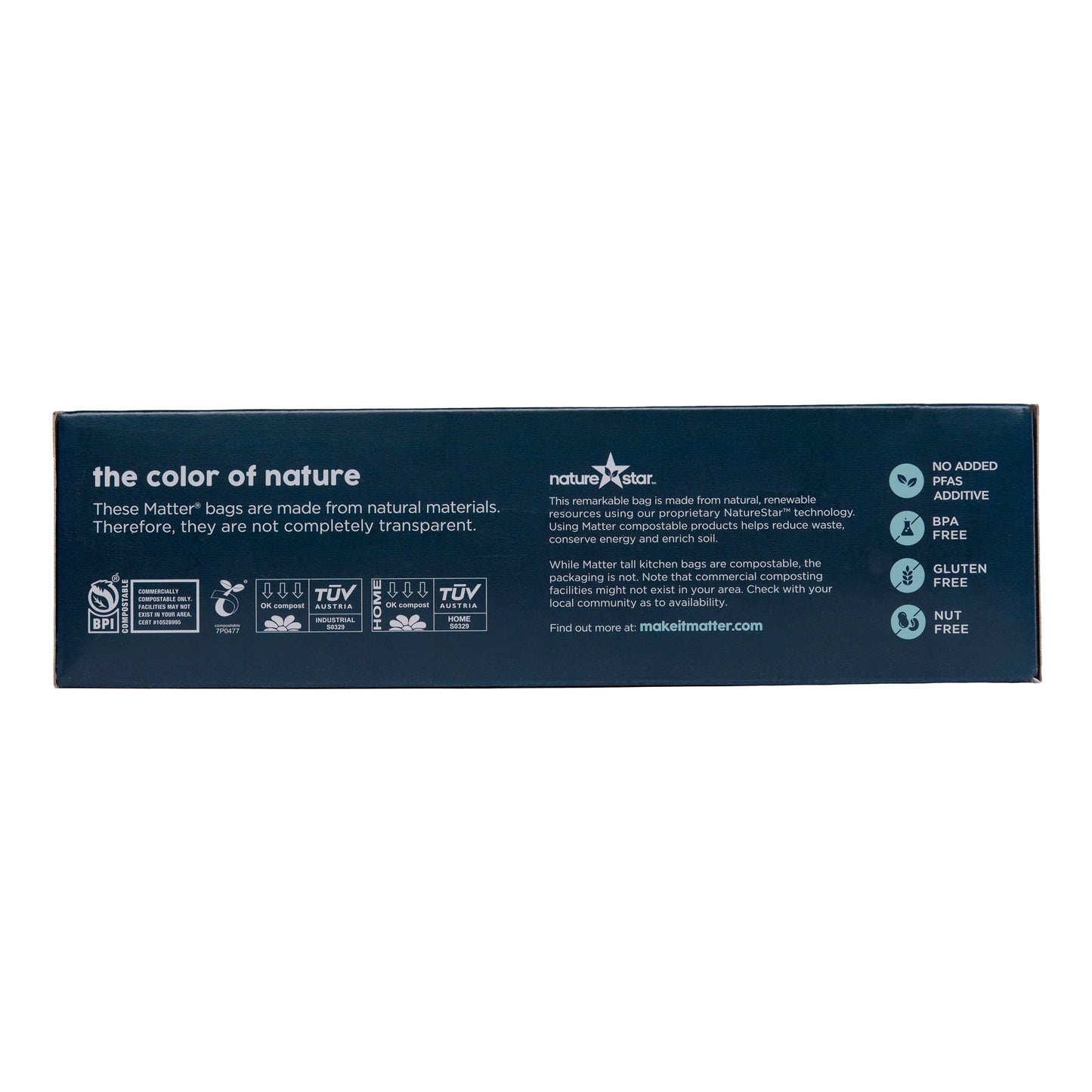Matter Compostable Universal Tall Kitchen 13-Gallon Bags - 12 Count