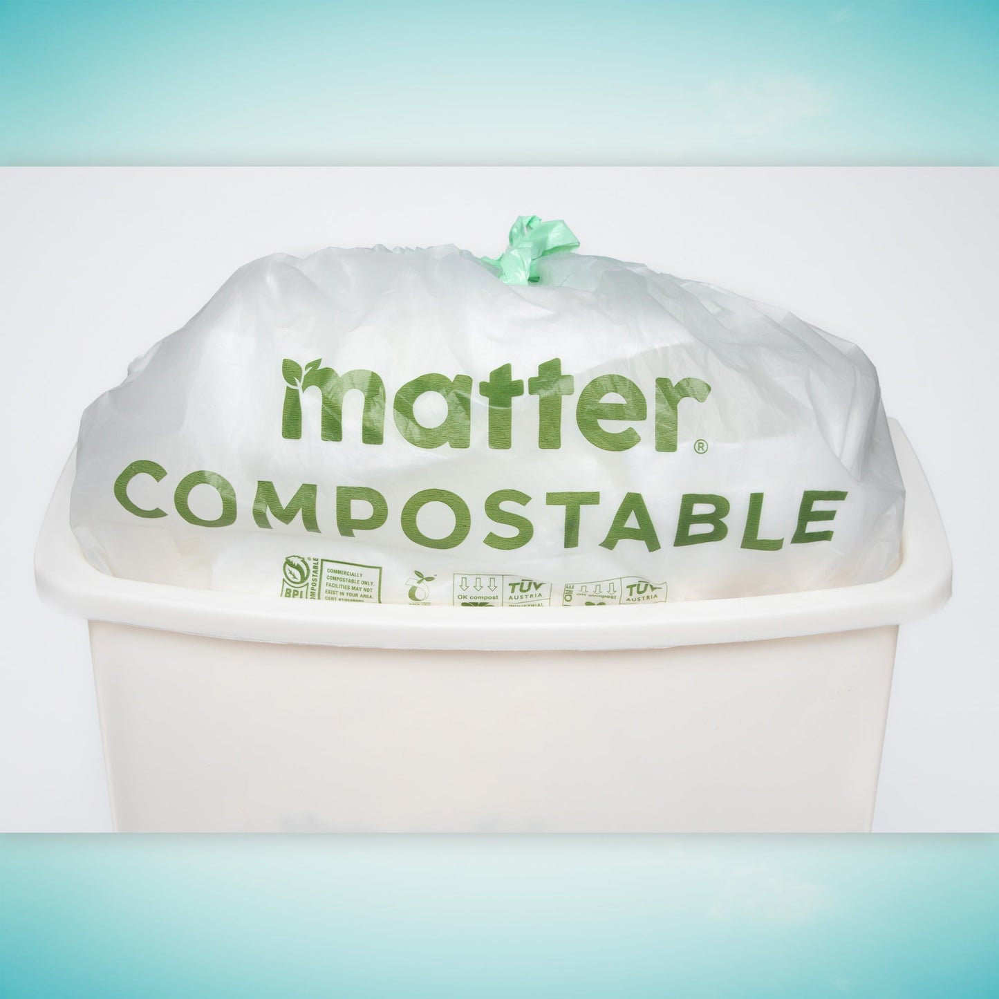 Matter Compostable Universal Tall Kitchen 13-Gallon Bags - 12 Count