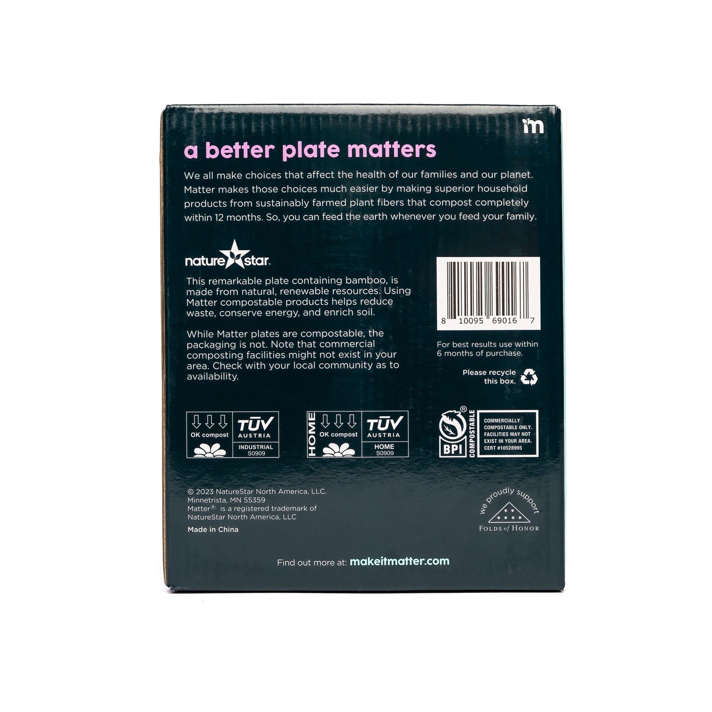 Matter Compostable 6-Inch Plates - 150 Count