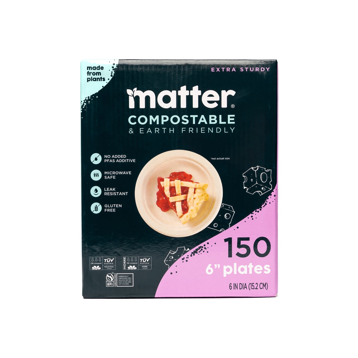 Matter Compostable 6-Inch Plates - 150 Count