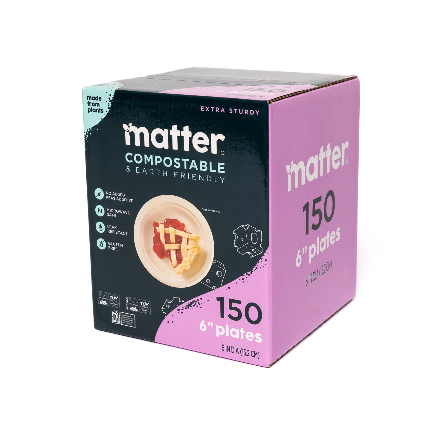 Matter Compostable 6-Inch Plates - 150 Count