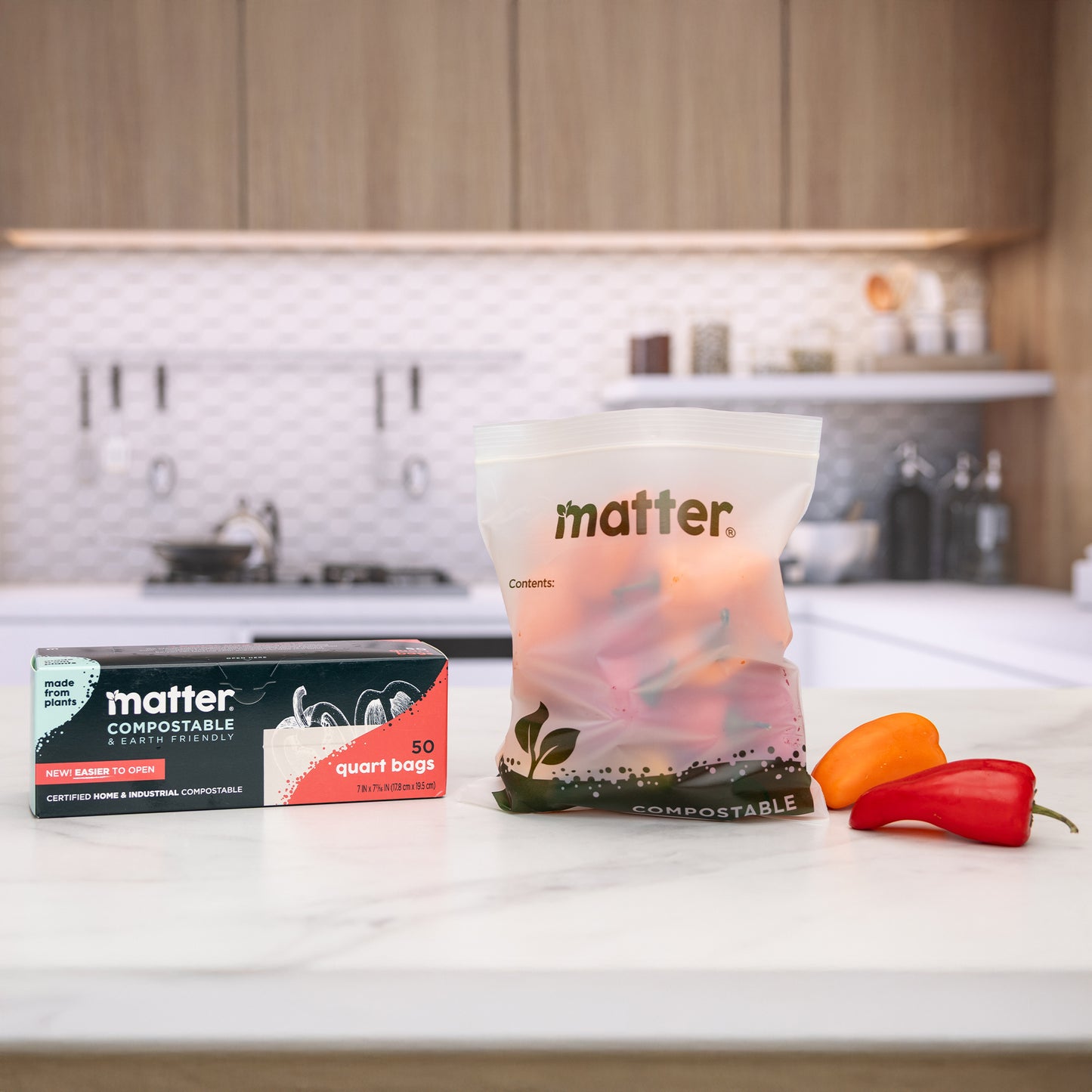 Matter Compostable Quart Bags - 50 Count - 3 Pack