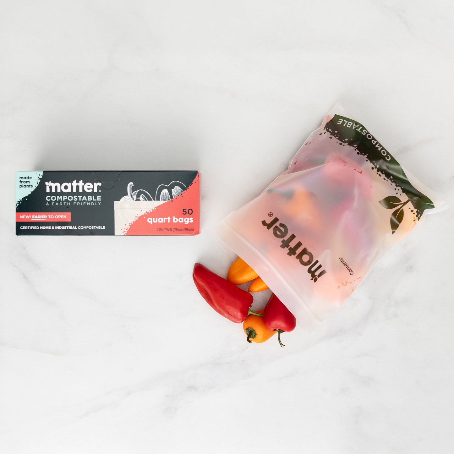 Matter Compostable Quart Bags - 50 Count - 3 Pack