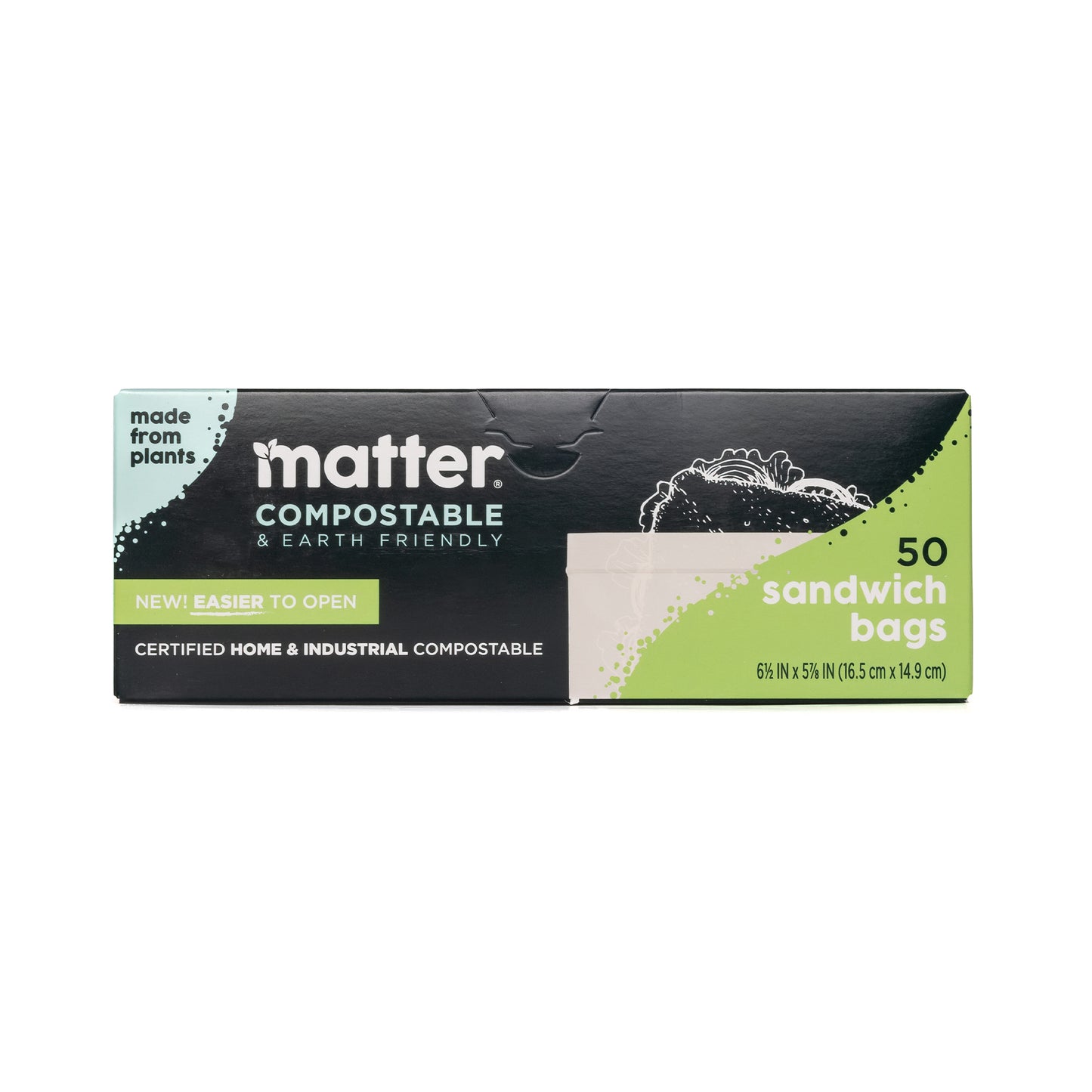 Matter Compostable Sandwich Bags - 50 Count