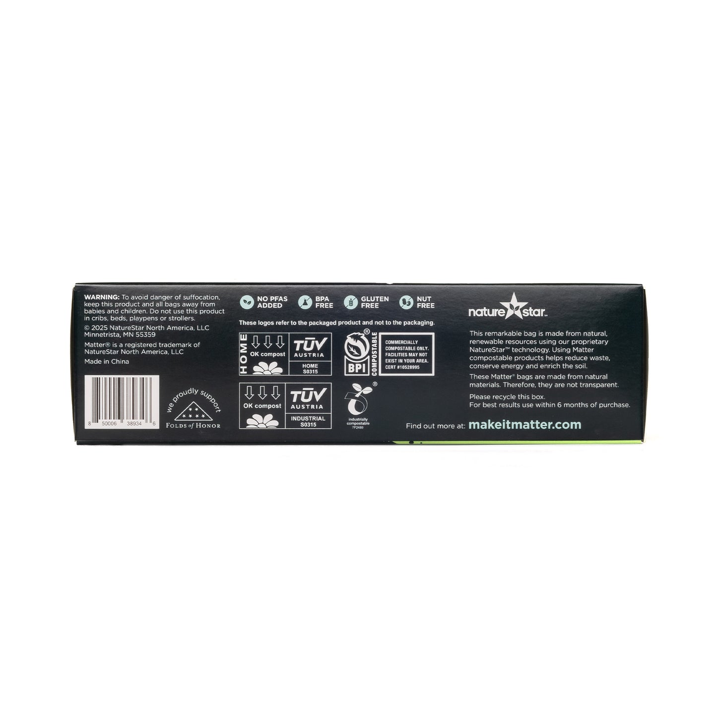 Matter Compostable Sandwich Bags - 50 Count
