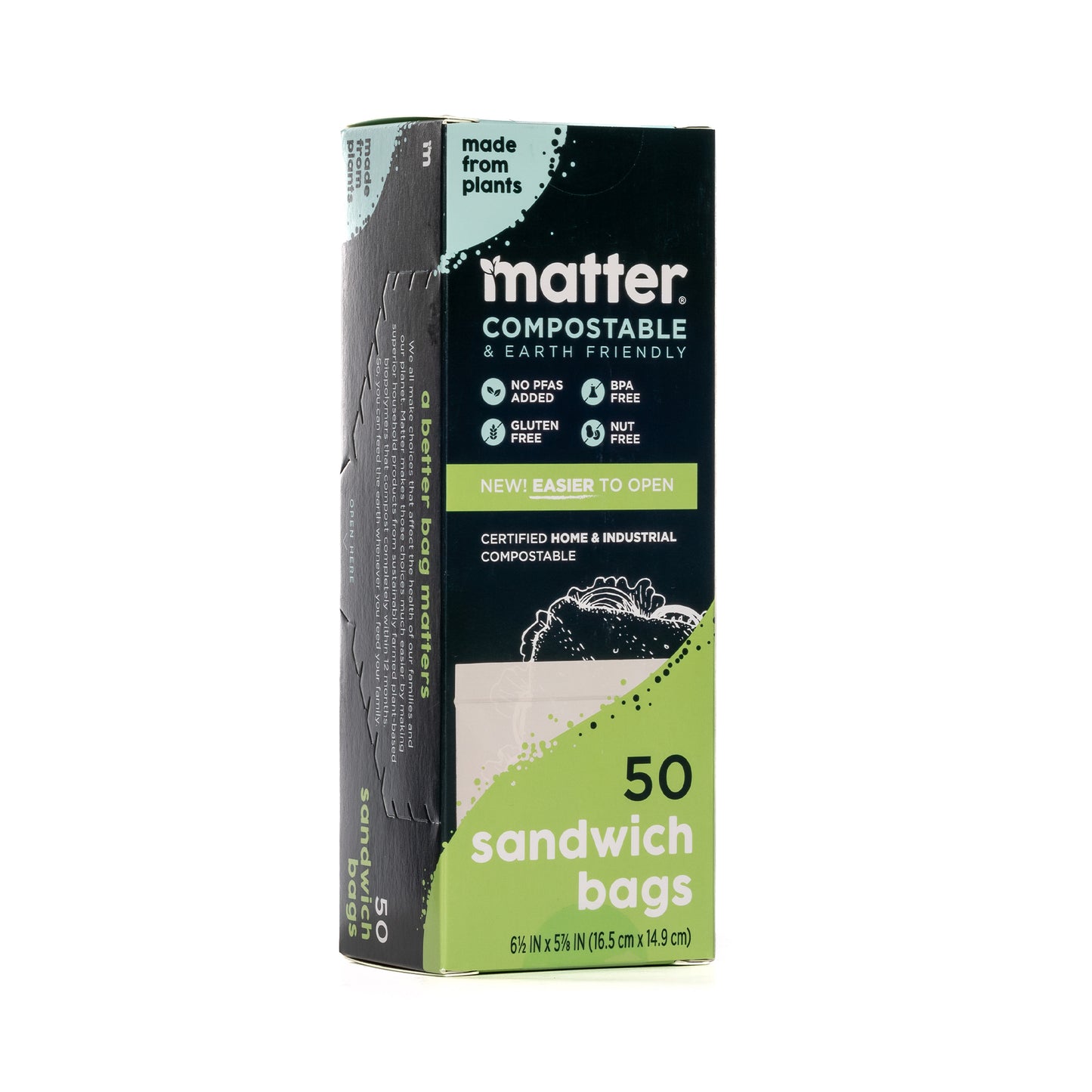 Matter Compostable Sandwich Bags - 50 Count