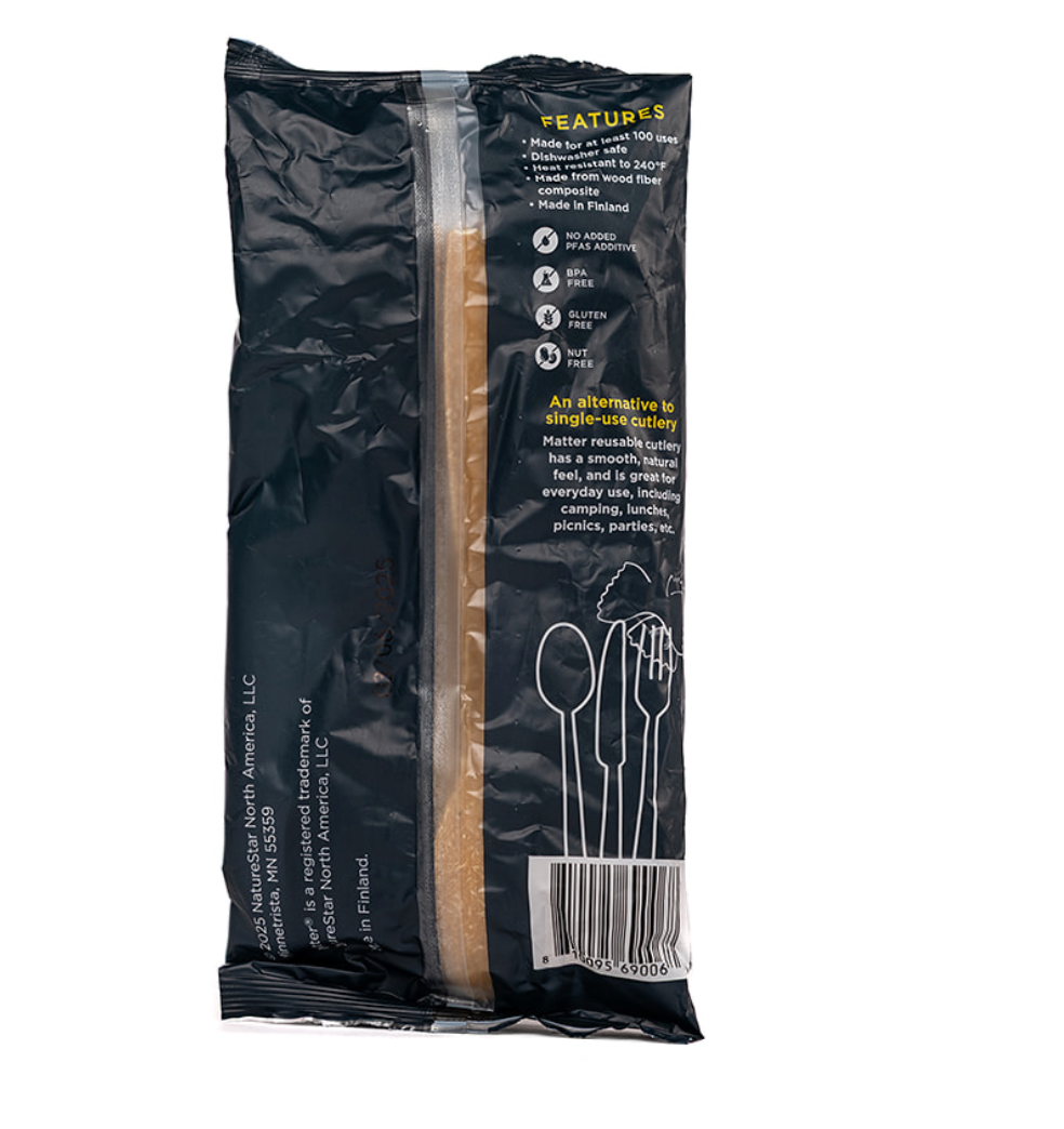 Matter Reusable Cutlery - Assorted Pack 4-Forks/4-Spoons/4-Knives - 12 Count