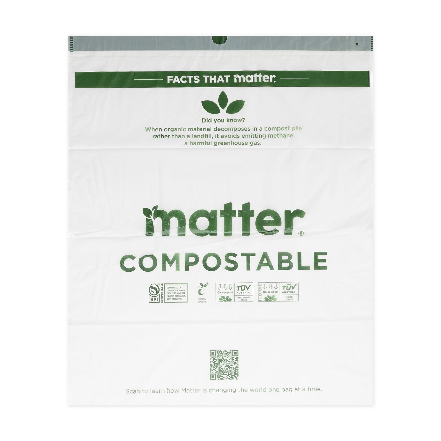 Matter Compostable Tall Kitchen 13-Gallon Bags - 40 Count