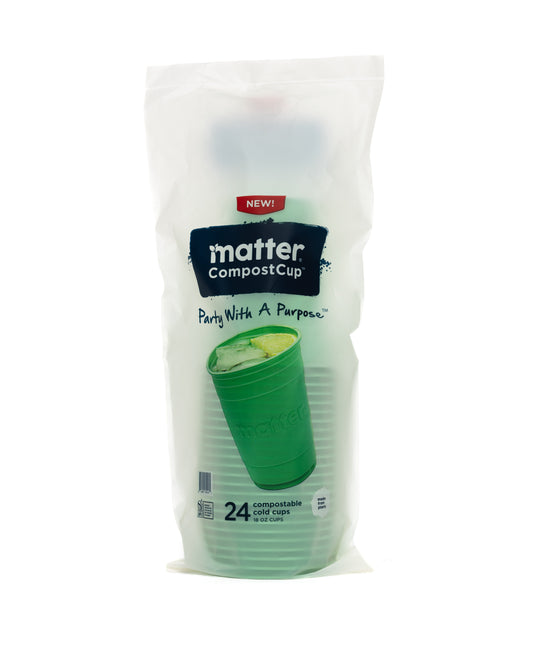 Matter Compostable Party CompostCups Seafoam Green 18oz - 288 Count