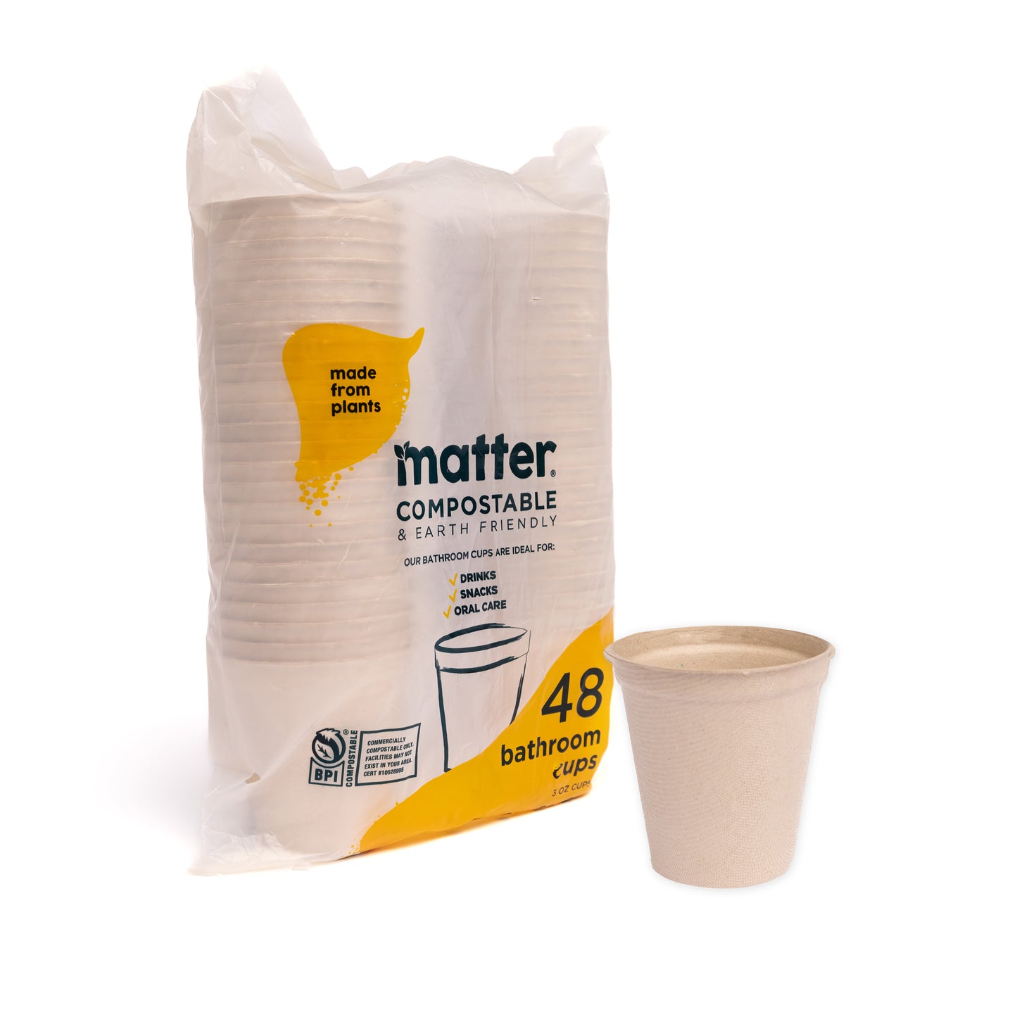 Matter Compostable Bathroom 3oz Cups - 4 Pack