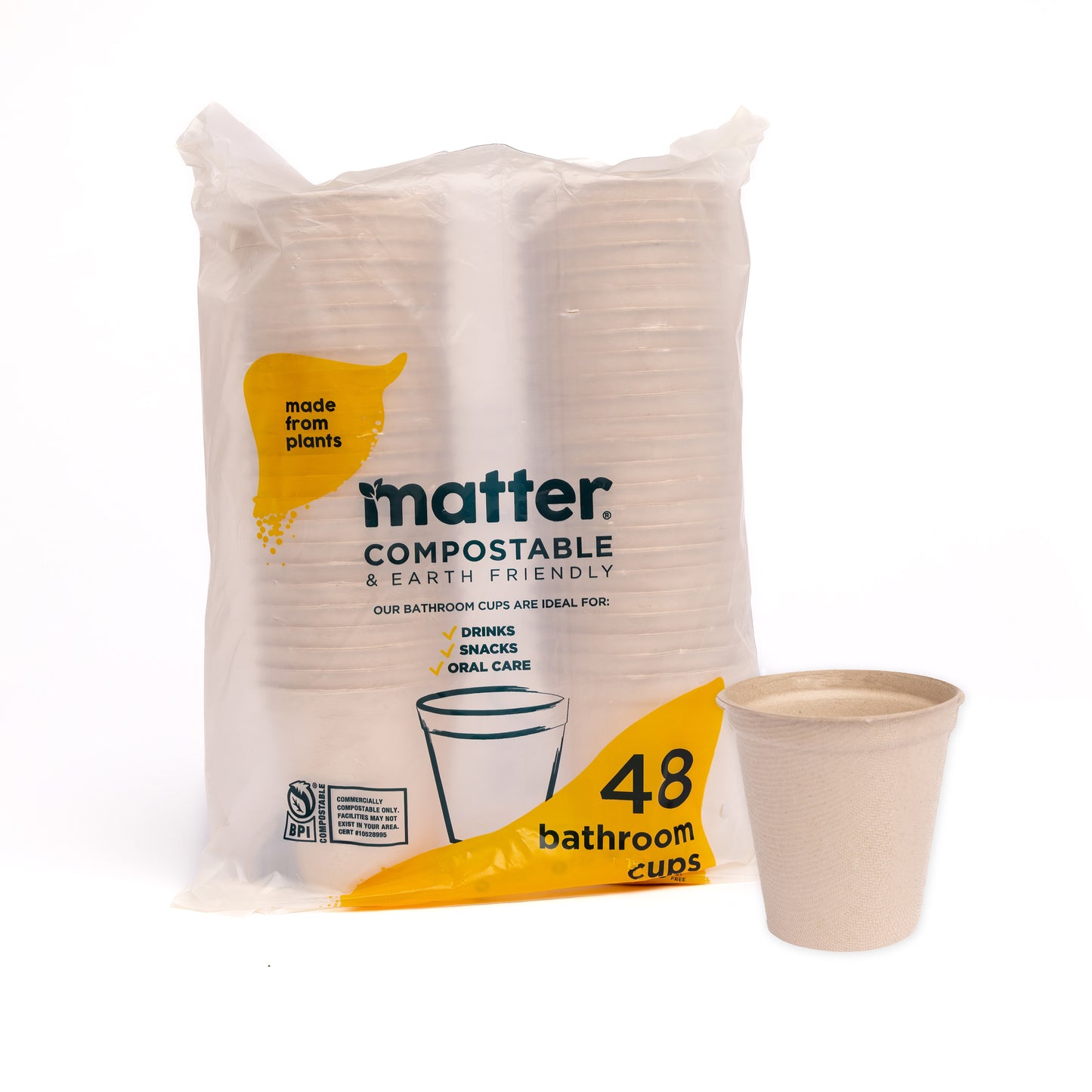 Matter Compostable Bathroom 3oz Cups - 48 Count