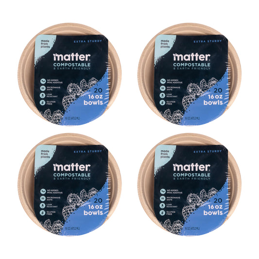 Matter Compostable 16oz Bowls - 4 Pack