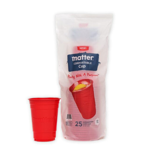 Matter Compostable Party CompostCups Red 18oz - 8 Pack