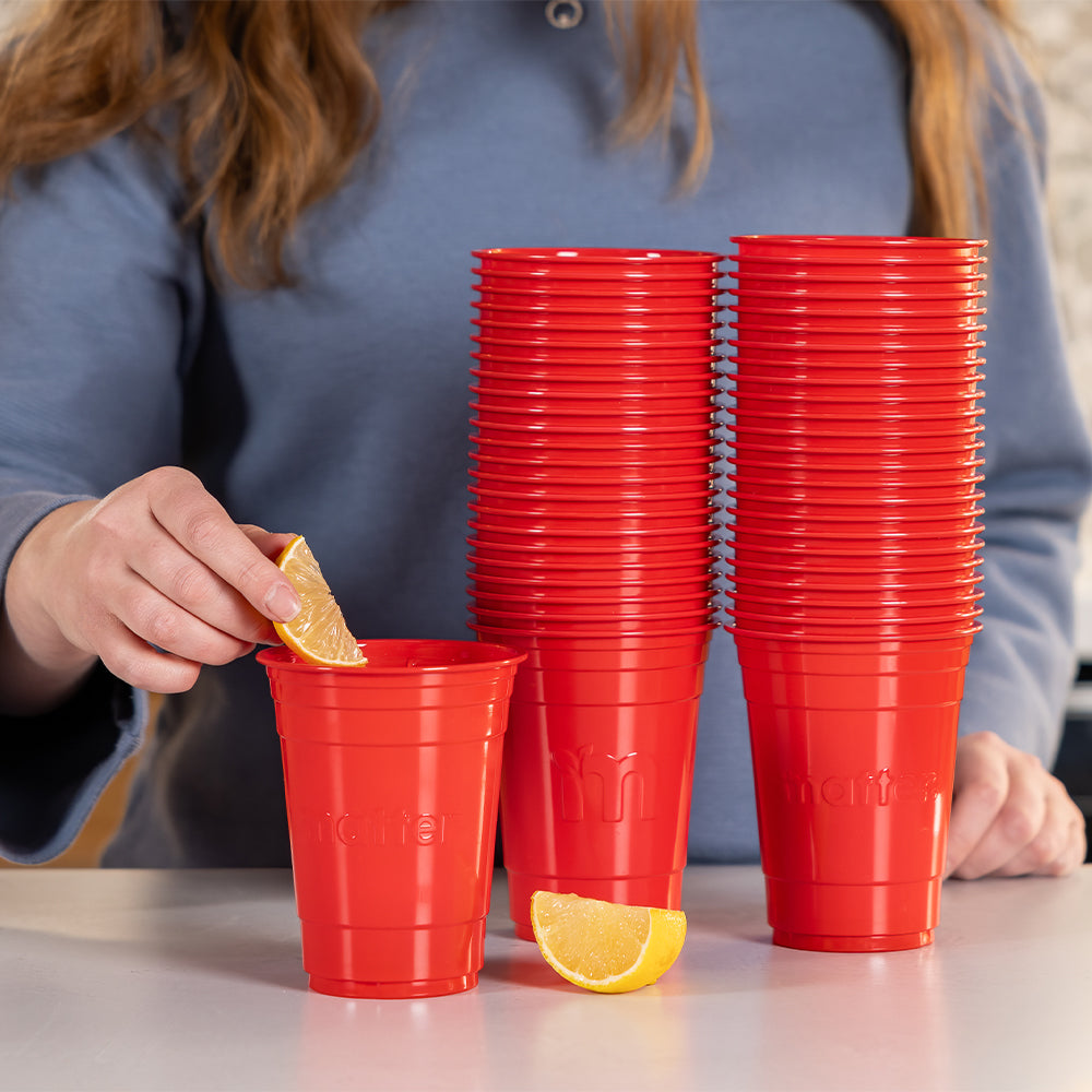 Matter Compostable Party CompostCups Red 18oz - 200 Count