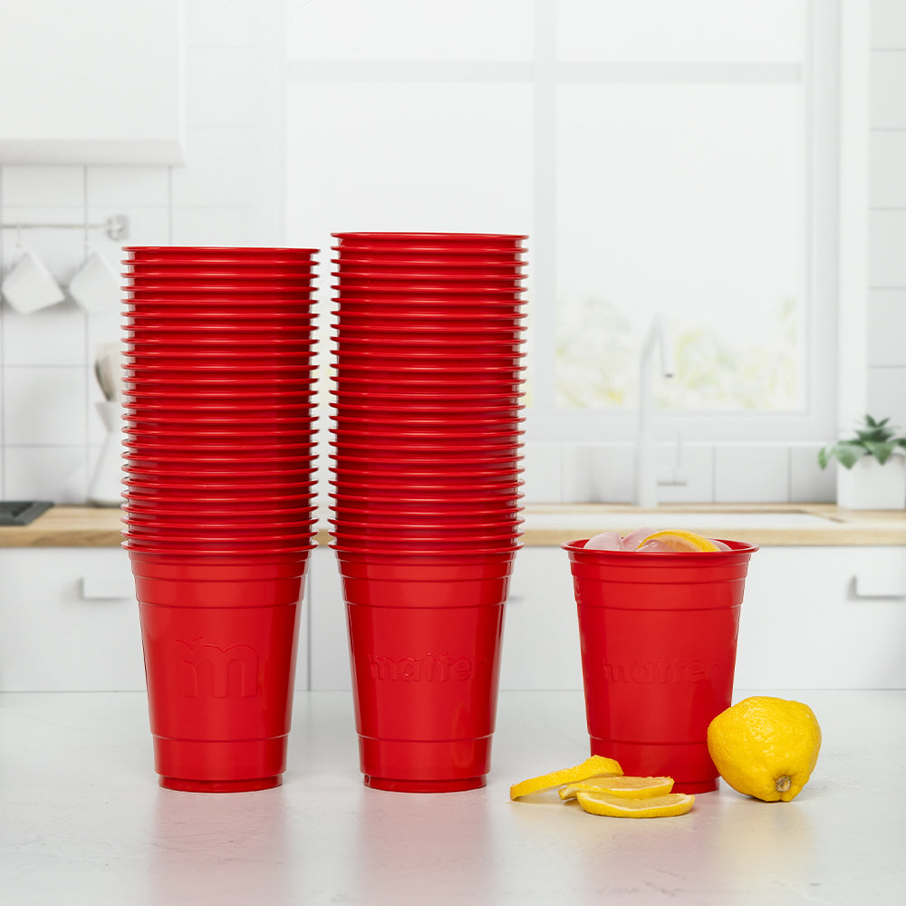 Matter Compostable Party CompostCups Red 18oz - 200 Count
