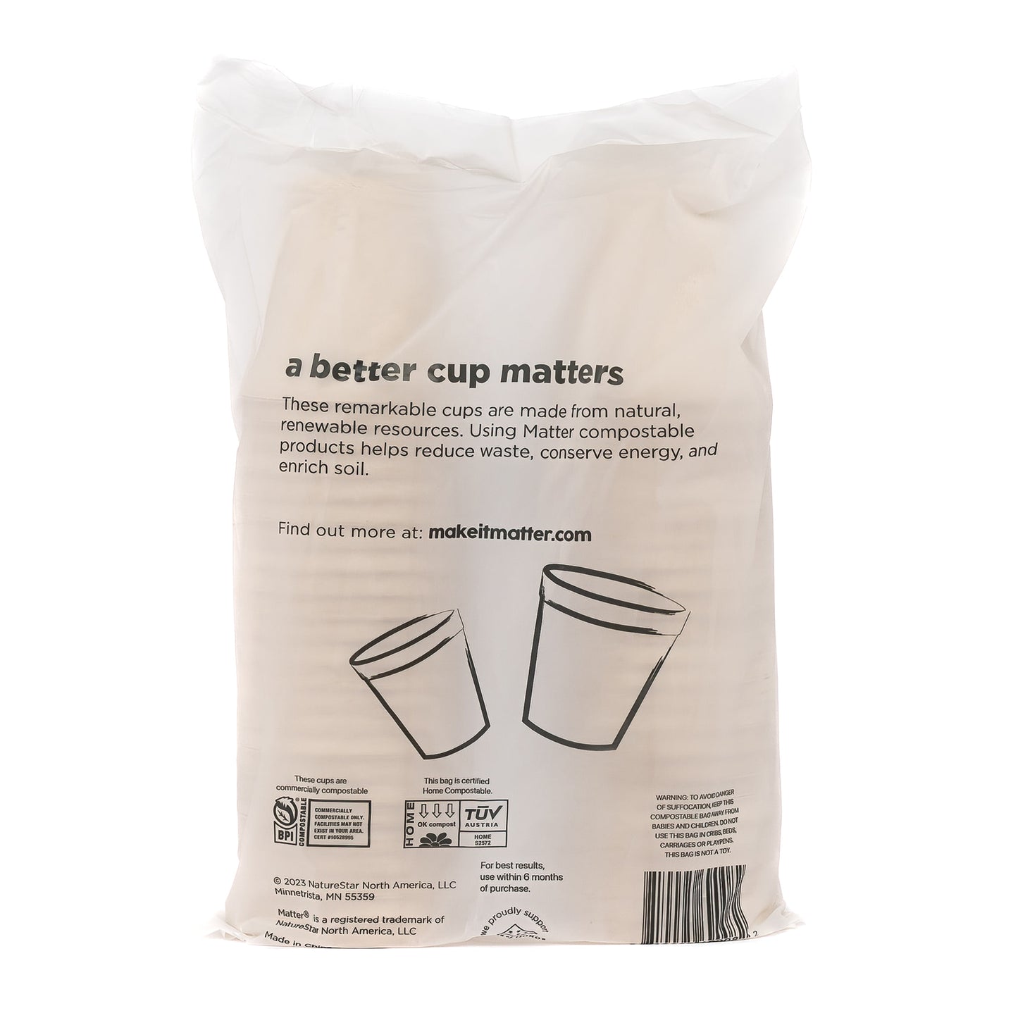 Matter Compostable 3oz Cups - 4 Pack