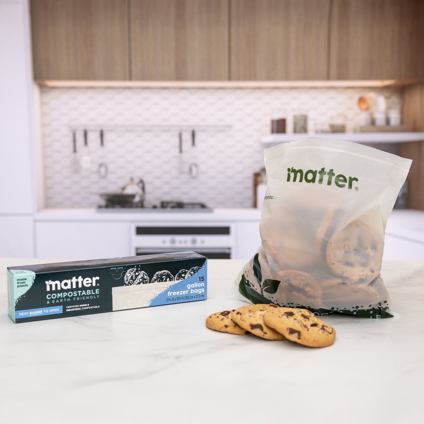 Matter Compostable Gallon Freezer Bags - 15 Count - 3 Pack