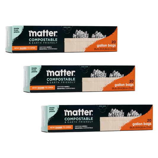Matter Compostable Gallon Bags - 20 Count - 3 Pack