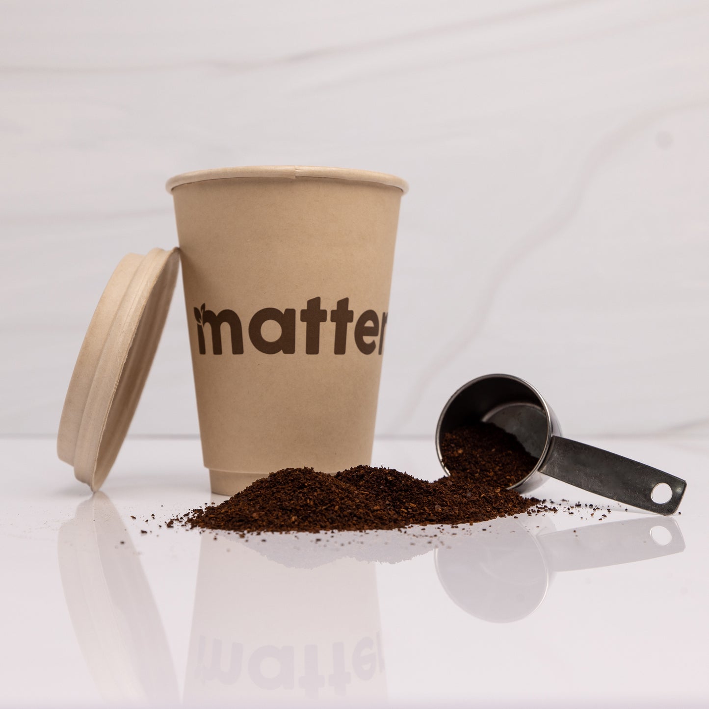 Matter Compostable Hot 12oz Cups with Lids - 10 Count