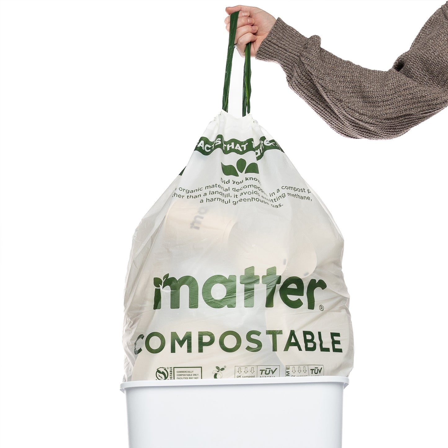 Matter Compostable Tall Kitchen 13-Gallon Bags - 40 Count