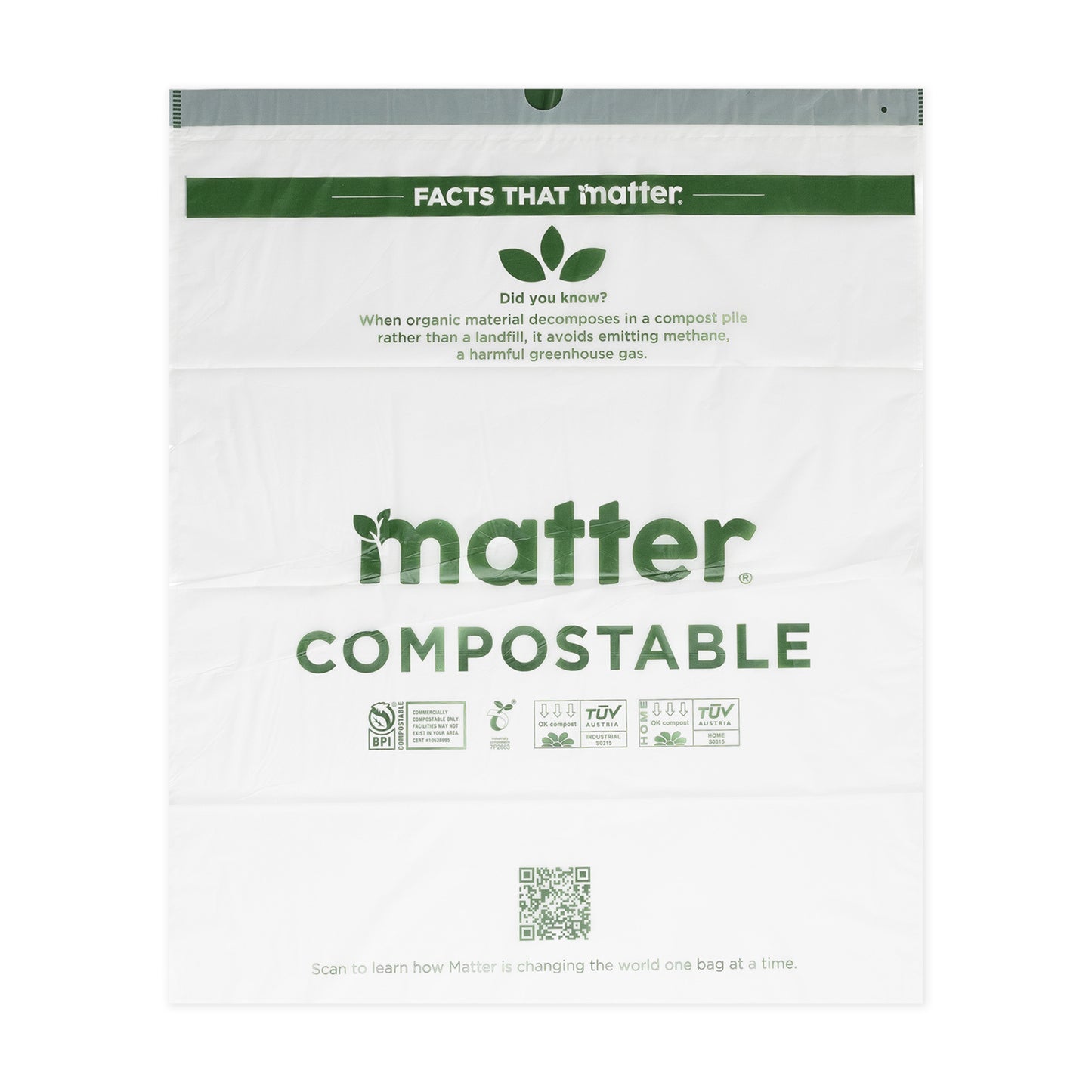 Matter Compostable Tall Kitchen 13-Gallon Waste Bags - 60 Count