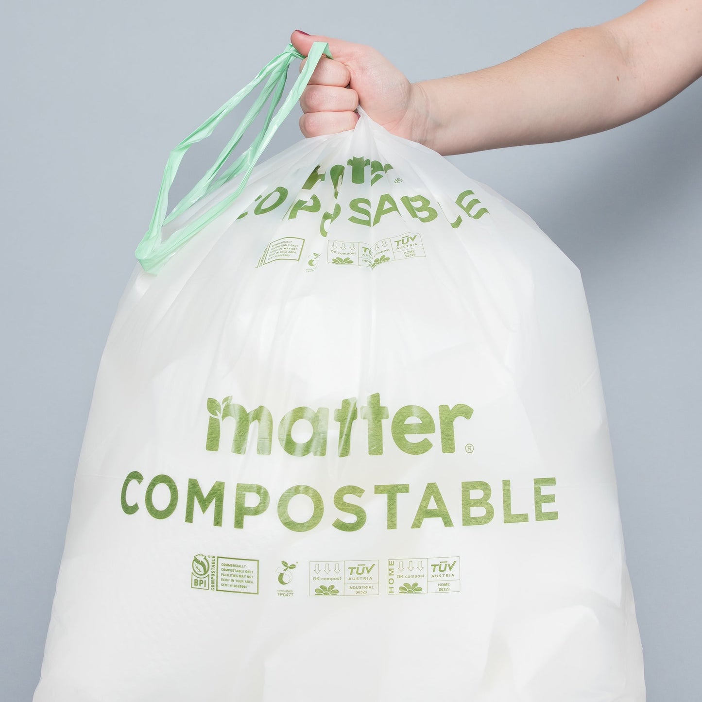 Matter Compostable Universal Tall Kitchen 13-Gallon Bags - 12 Count