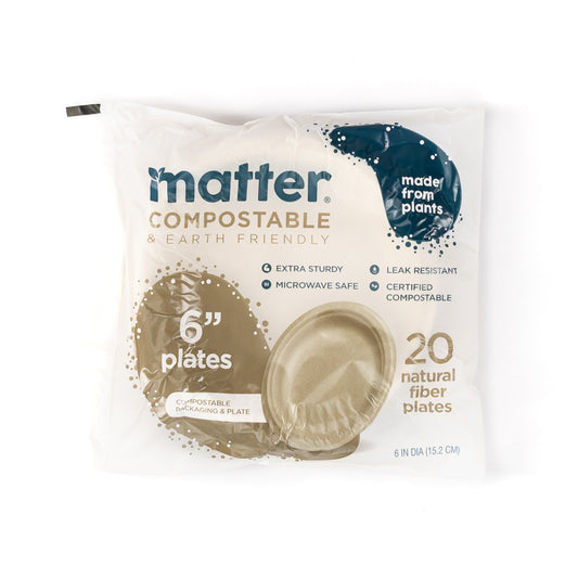 Matter Compostable 6-Inch Plates - 20 Count
