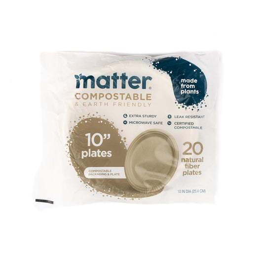Matter Compostable 10-Inch Plates - 20 Count