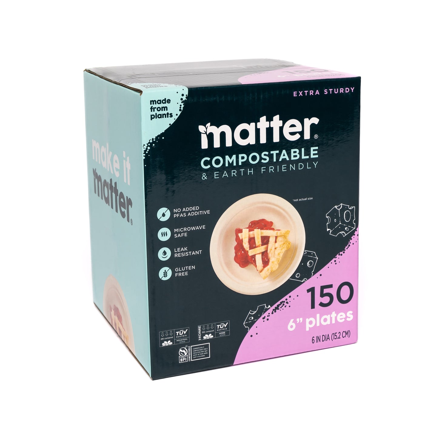 Matter Compostable 6-Inch Plates - 150 Count
