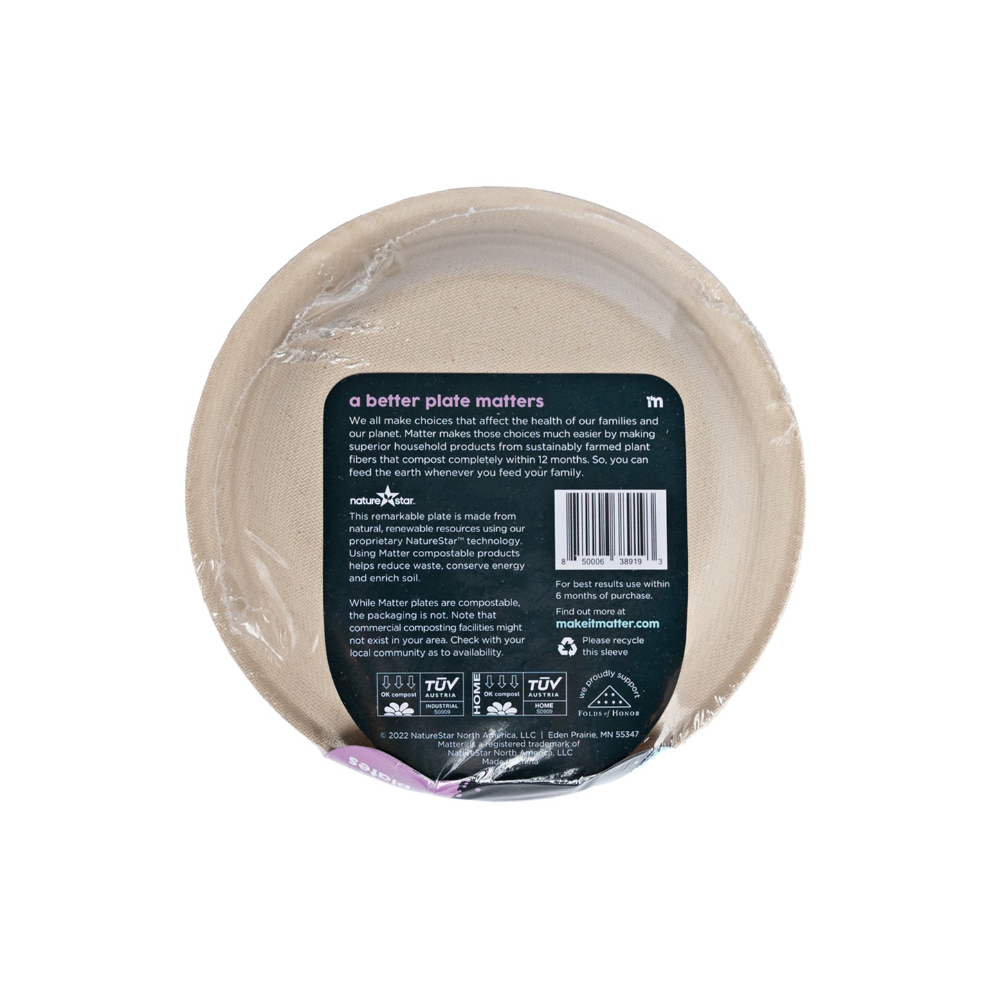 Matter Compostable 6-Inch Plates - 20 Count