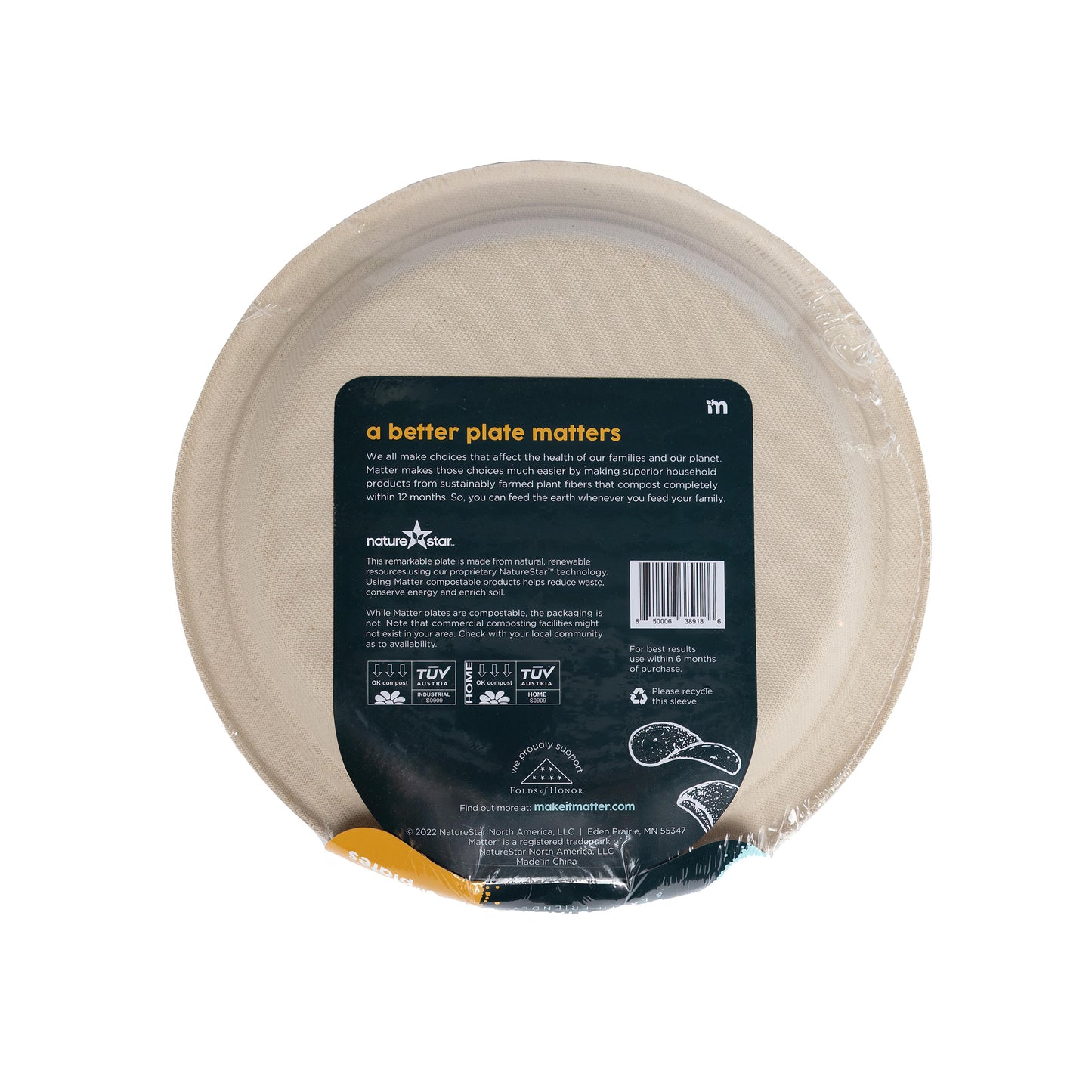 Matter Compostable 9-Inch Plates - 20 Count