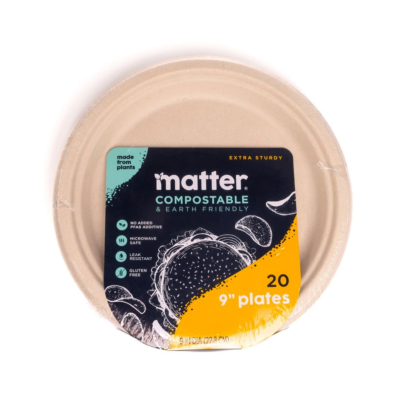 Matter Compostable 9-Inch Plates - 20 Count