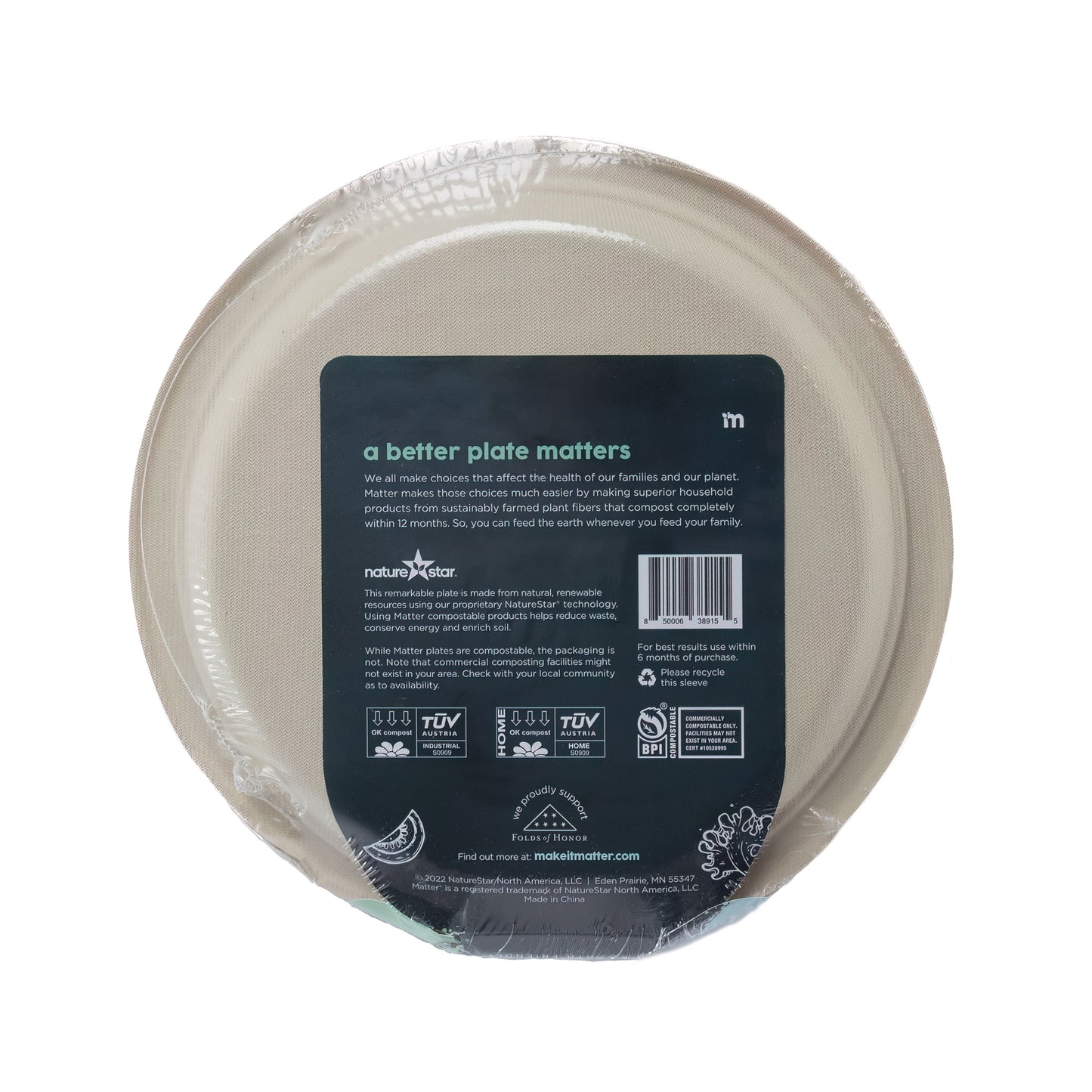 Matter Compostable 10-Inch Plates - 4 Pack