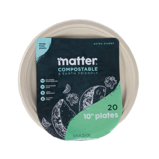 Matter Compostable 10-Inch Plates - 20 Count