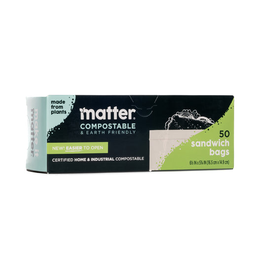 Matter Compostable Sandwich Bags - 50 Count