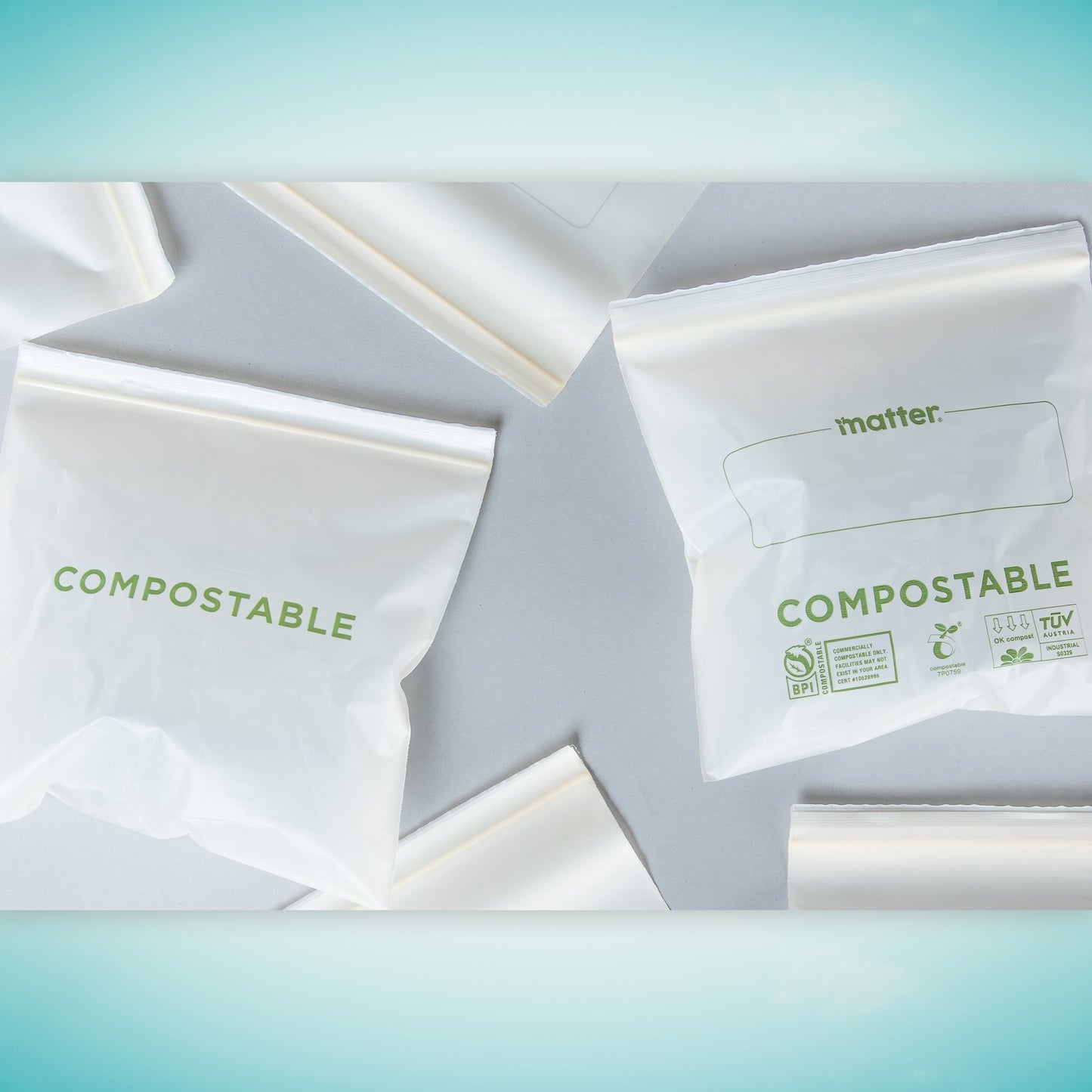 Matter Compostable Sandwich Bags - 50 Count