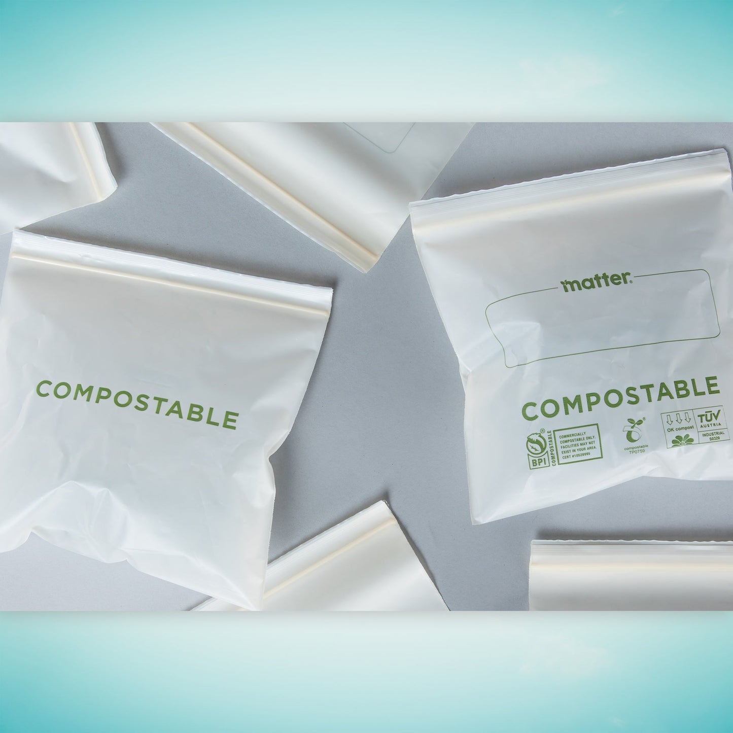 Matter Compostable Sandwich Bags - 50 Count