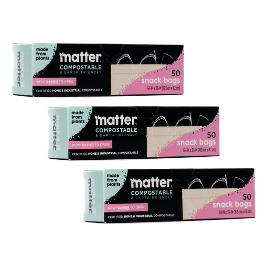 Matter Compostable Snack Bags - 50 Count - 3 Pack