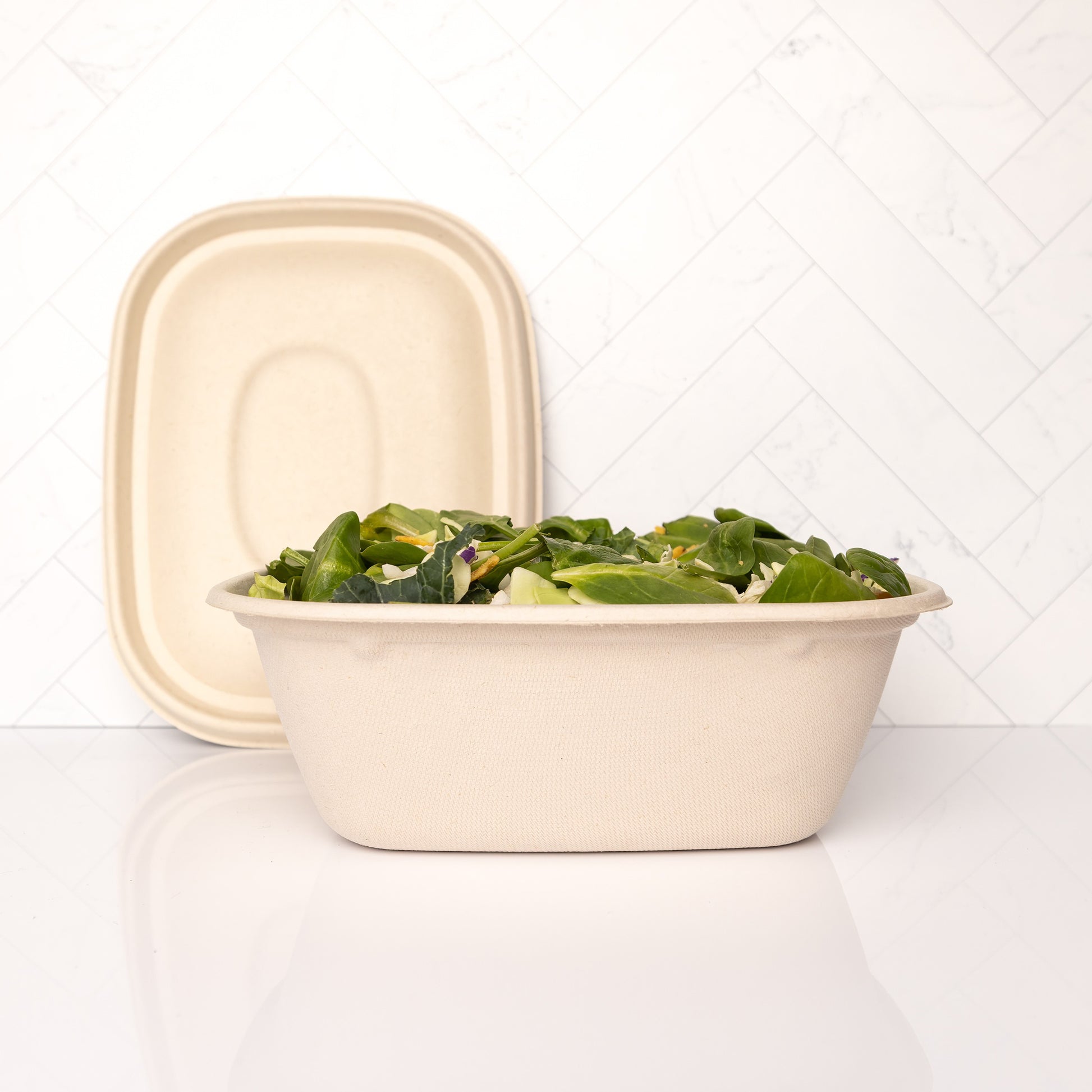 20 oz Compostable Containers with Lids, 5 count